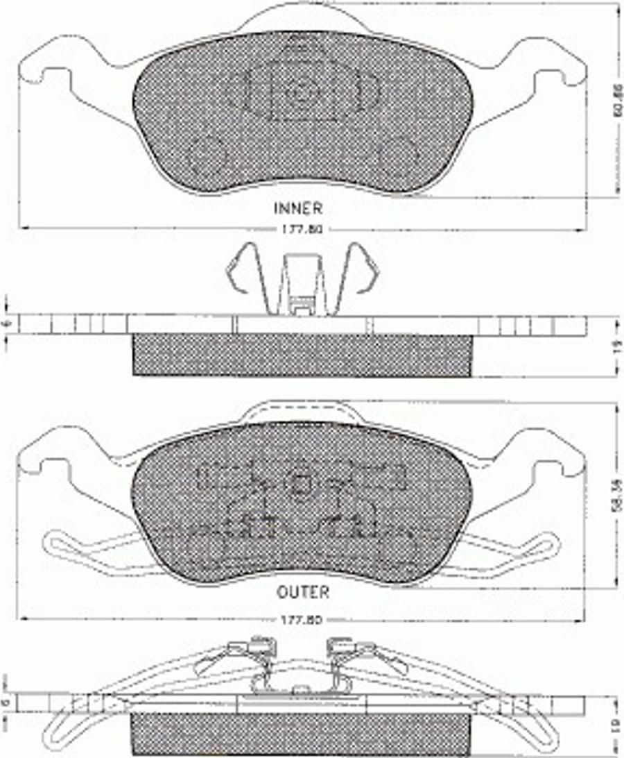 Pex 7.494 - Bremžu uzliku kompl., Disku bremzes www.autospares.lv