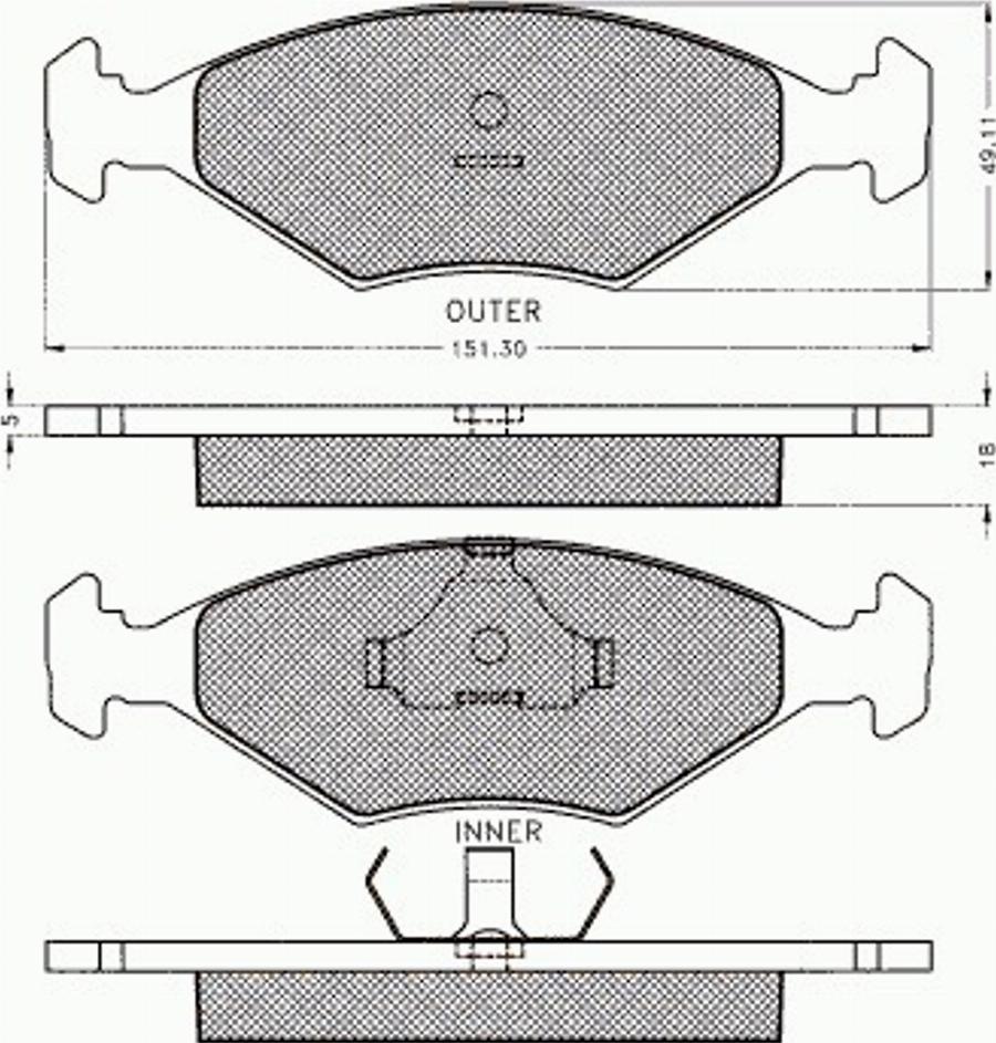 Pex 7449 - Тормозные колодки, дисковые, комплект www.autospares.lv