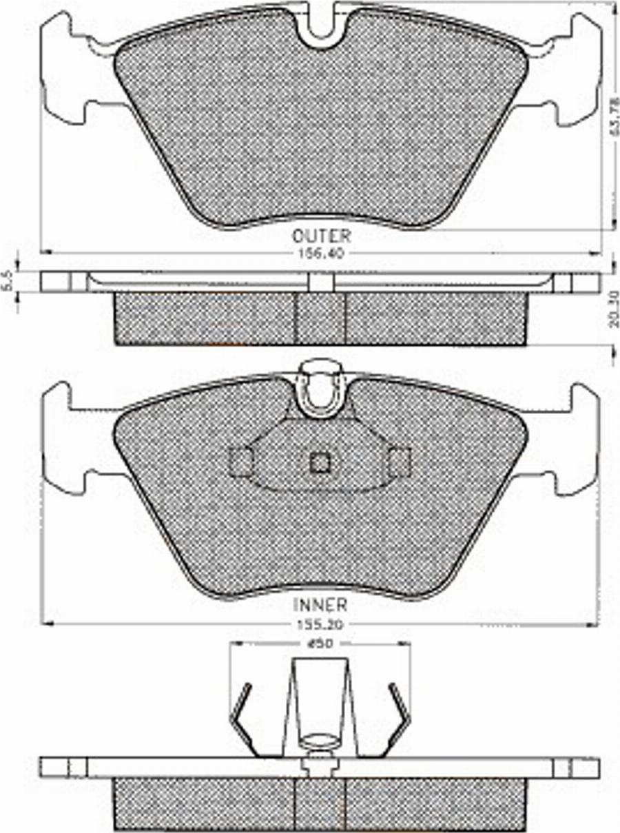 Pex 7443S - Bremžu uzliku kompl., Disku bremzes www.autospares.lv