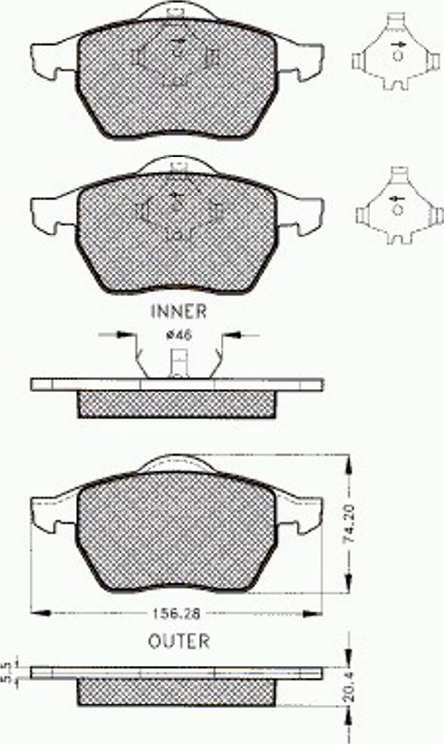 Pex 7.442 - Brake Pad Set, disc brake www.autospares.lv