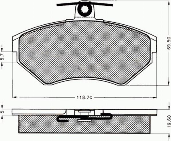 Pex 7455 - Bremžu uzliku kompl., Disku bremzes autospares.lv