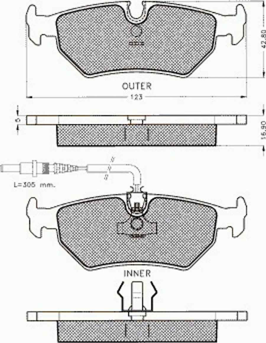 Pex 7409 - Bremžu uzliku kompl., Disku bremzes autospares.lv