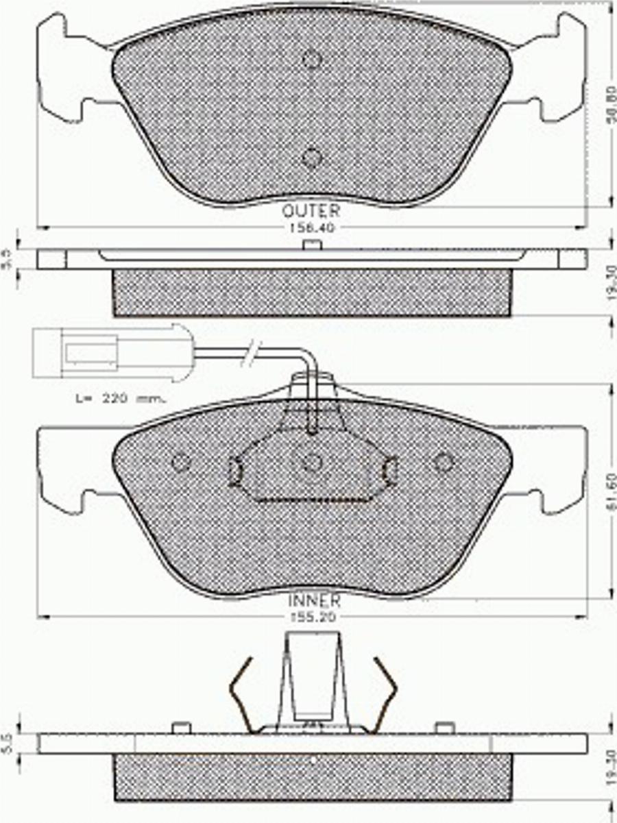 Pex 7.434 - Brake Pad Set, disc brake www.autospares.lv