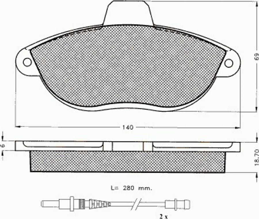 Pex 7431 - Brake Pad Set, disc brake www.autospares.lv