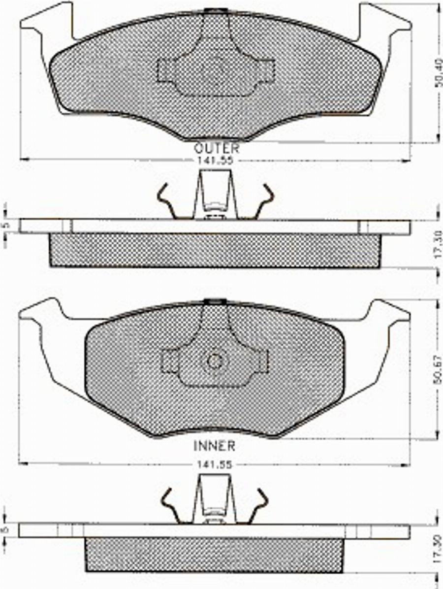 Pex 7.438S - Bremžu uzliku kompl., Disku bremzes www.autospares.lv