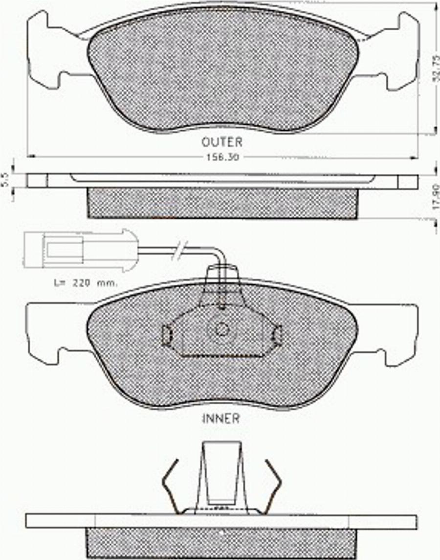 Pex 7.433 - Bremžu uzliku kompl., Disku bremzes autospares.lv