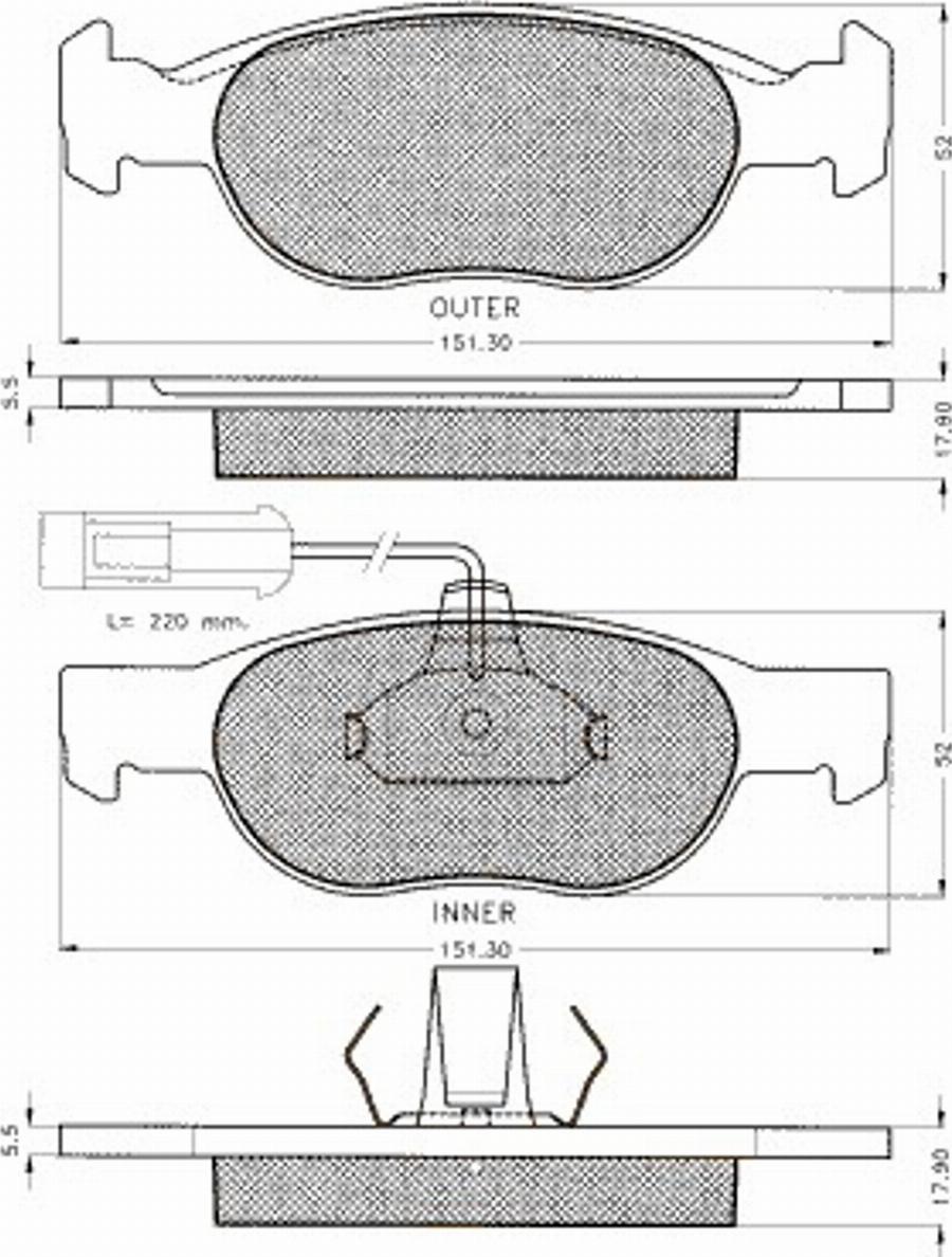 Pex 7432S - Brake Pad Set, disc brake www.autospares.lv