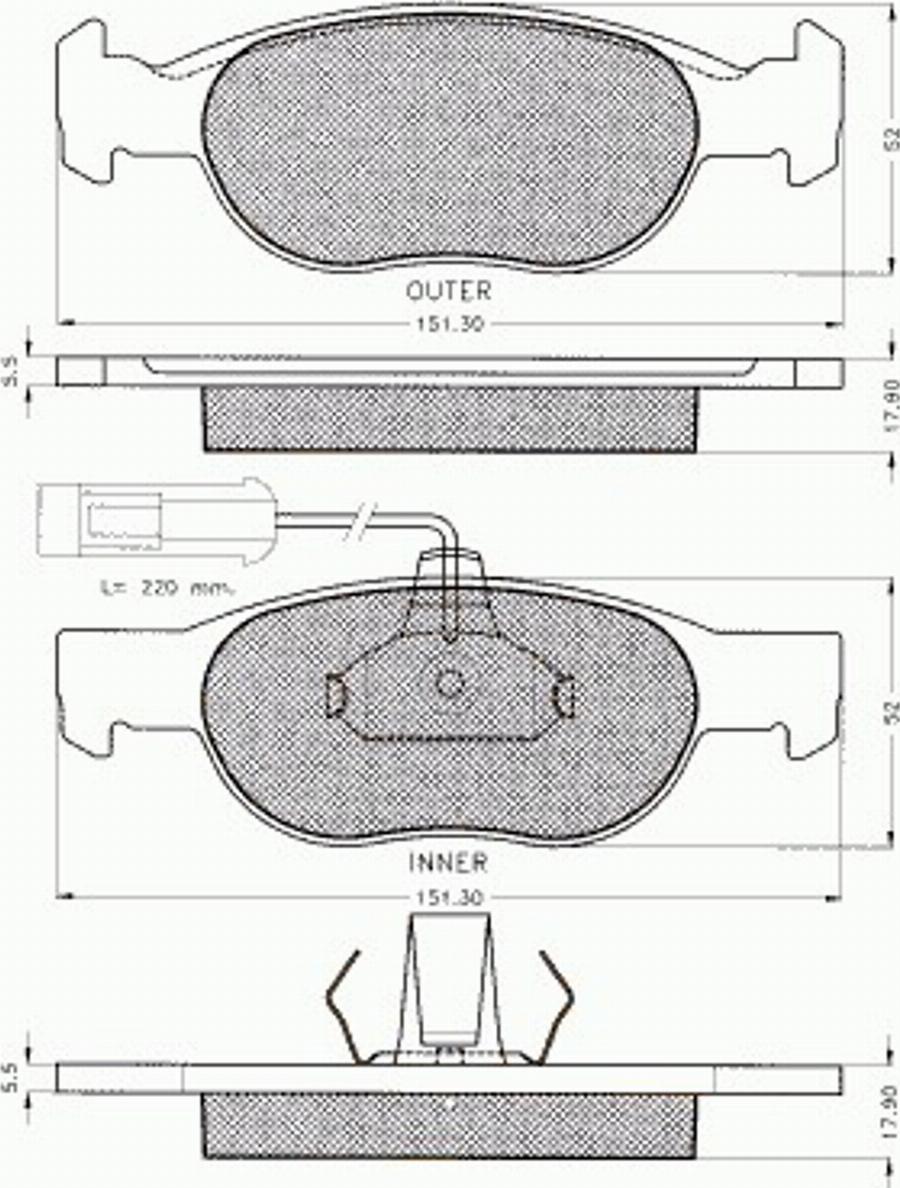 Pex 7.432 - Bremžu uzliku kompl., Disku bremzes autospares.lv