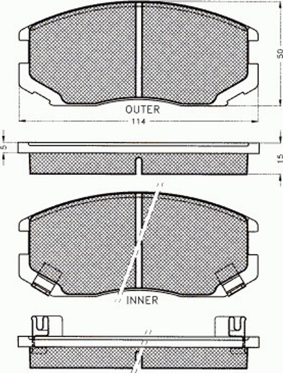 Pex 7437 - Тормозные колодки, дисковые, комплект www.autospares.lv