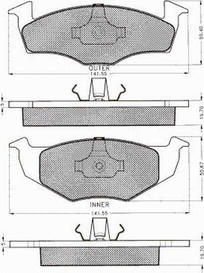 Pex 7.428 - Тормозные колодки, дисковые, комплект www.autospares.lv