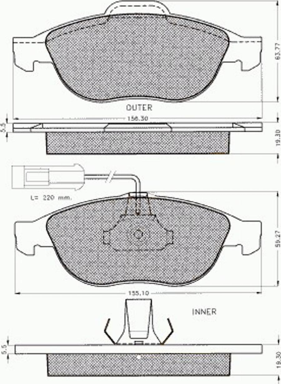 Pex 7474 - Brake Pad Set, disc brake www.autospares.lv