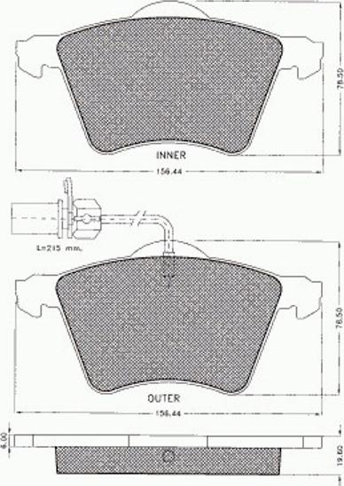 Pex 7.543 - Brake Pad Set, disc brake www.autospares.lv