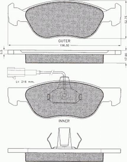 Pex 7.504 - Bremžu uzliku kompl., Disku bremzes www.autospares.lv