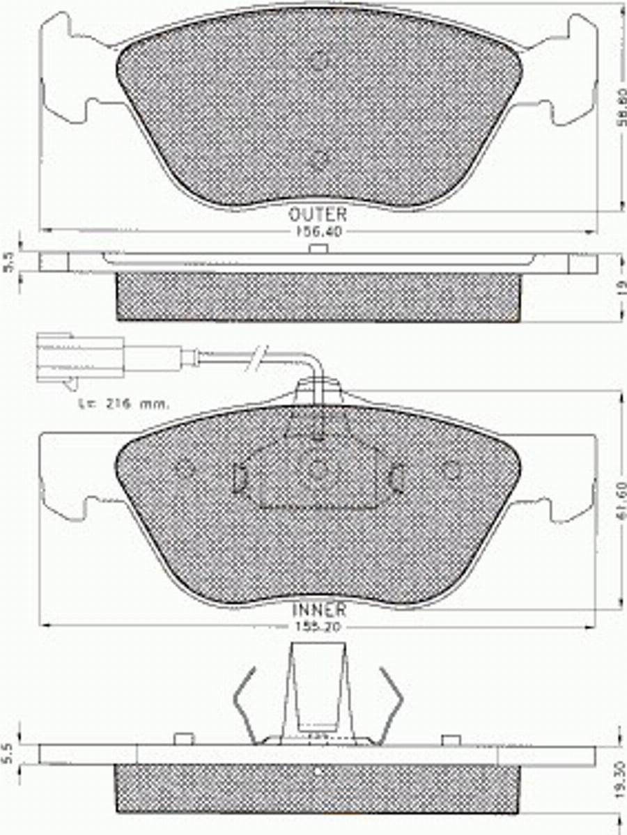 Pex 7.505 - Bremžu uzliku kompl., Disku bremzes autospares.lv