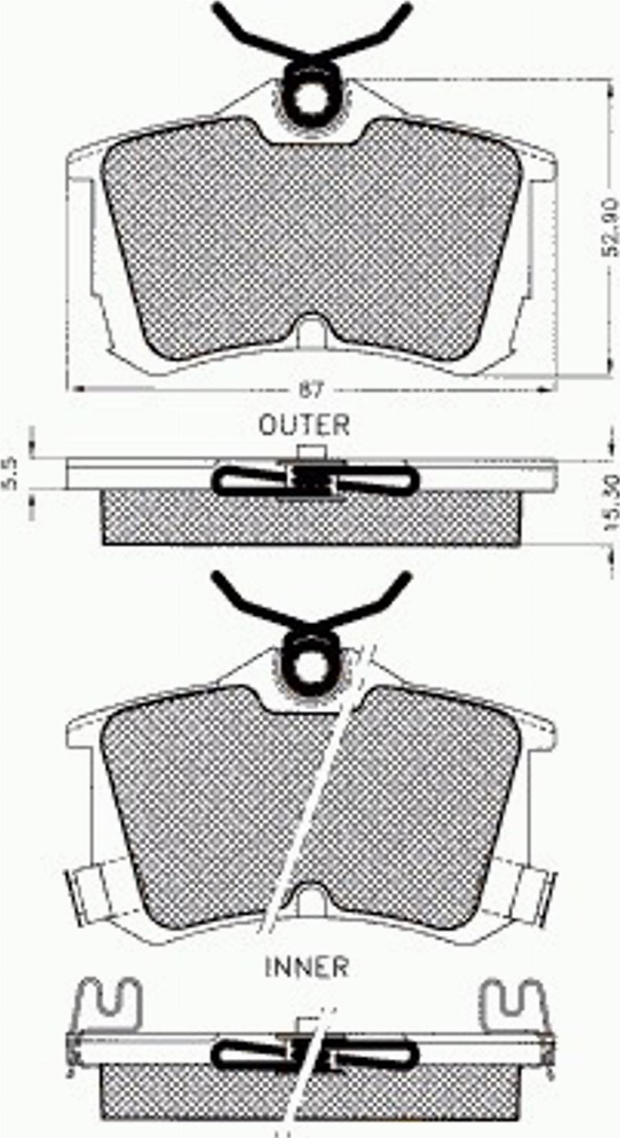 Pex 7.508 - Brake Pad Set, disc brake www.autospares.lv