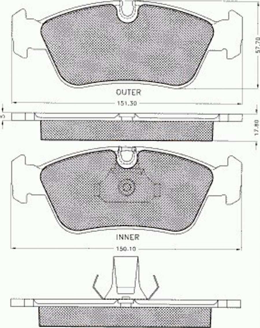 Pex 7.513 - Тормозные колодки, дисковые, комплект www.autospares.lv