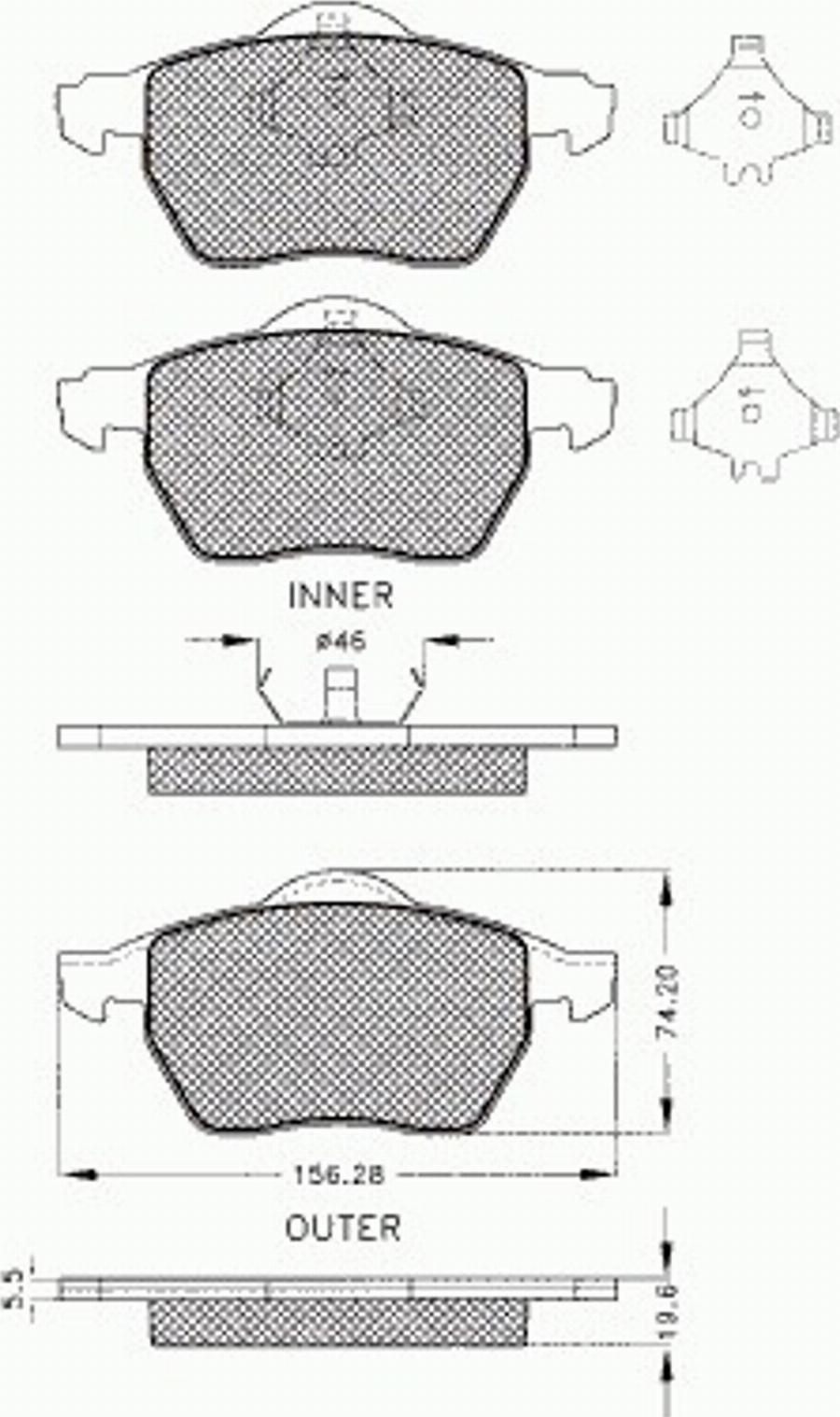 Pex 7512 - Brake Pad Set, disc brake www.autospares.lv