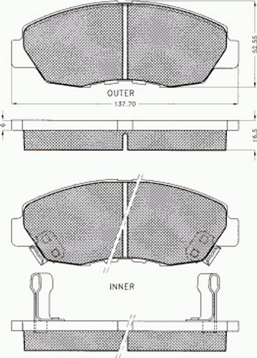 Pex 7.533 - Bremžu uzliku kompl., Disku bremzes autospares.lv