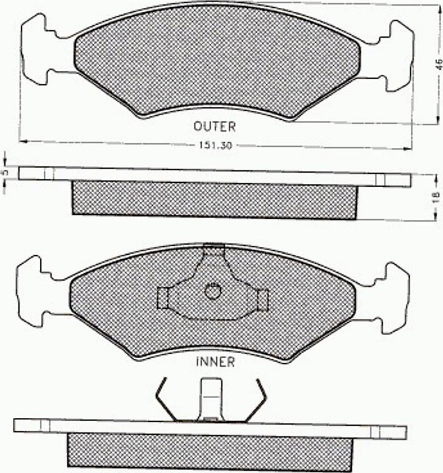 Pex 7044 - Bremžu uzliku kompl., Disku bremzes www.autospares.lv