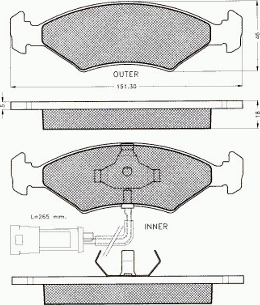 Pex 7045 - Bremžu uzliku kompl., Disku bremzes autospares.lv