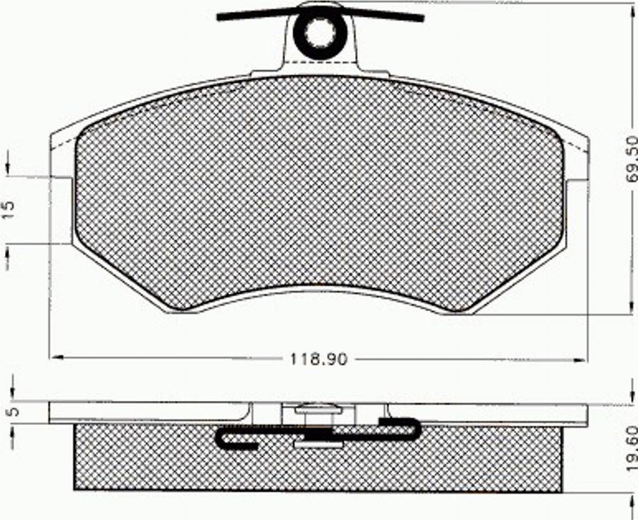 Pex 7.050 - Тормозные колодки, дисковые, комплект www.autospares.lv