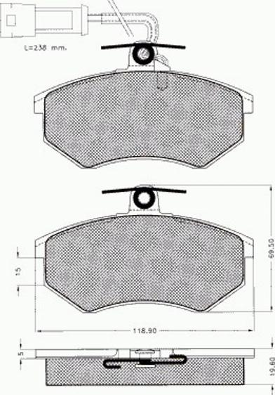 Pex 7051 - Тормозные колодки, дисковые, комплект www.autospares.lv