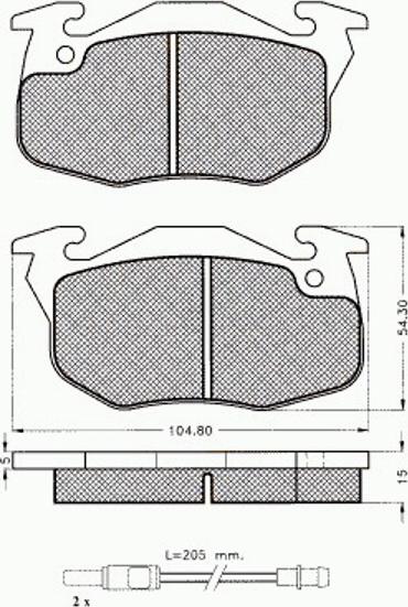 Pex 7.058 - Bremžu uzliku kompl., Disku bremzes www.autospares.lv