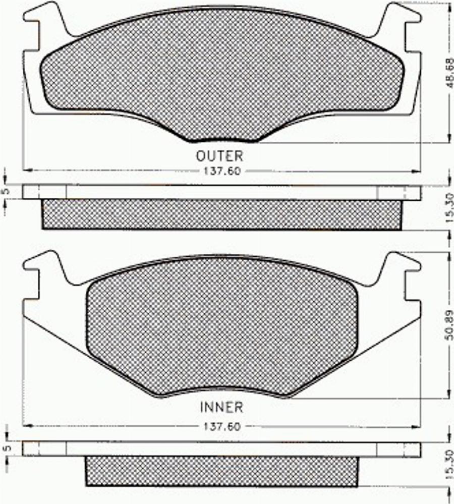 Pex 7.065 - Тормозные колодки, дисковые, комплект www.autospares.lv