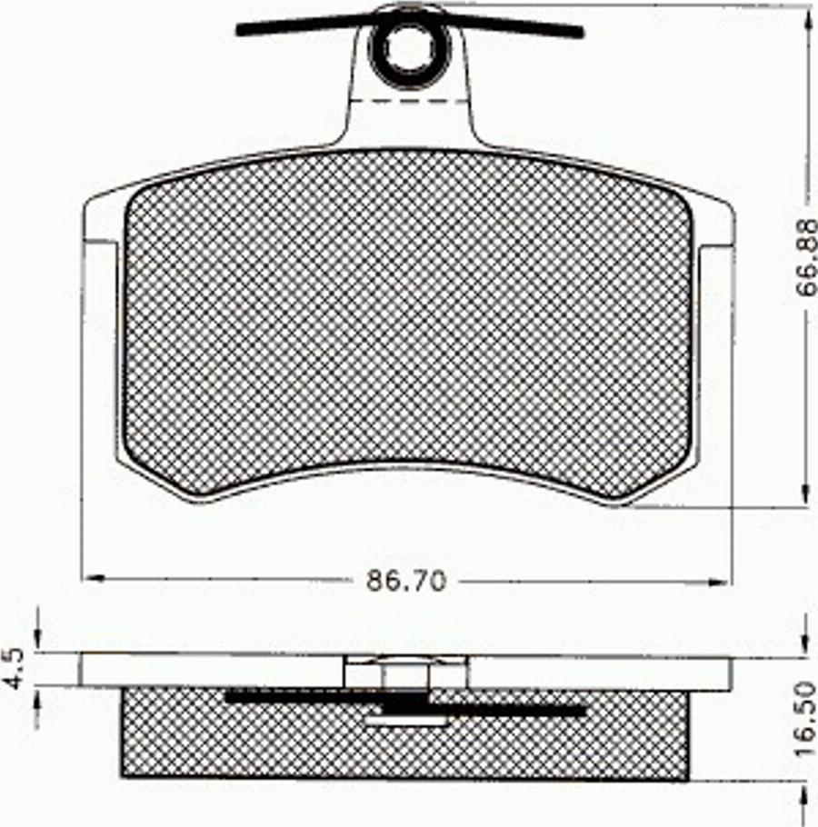 Pex 7068 - Тормозные колодки, дисковые, комплект www.autospares.lv