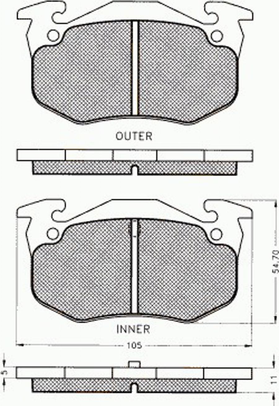 Pex 7062 - Bremžu uzliku kompl., Disku bremzes autospares.lv