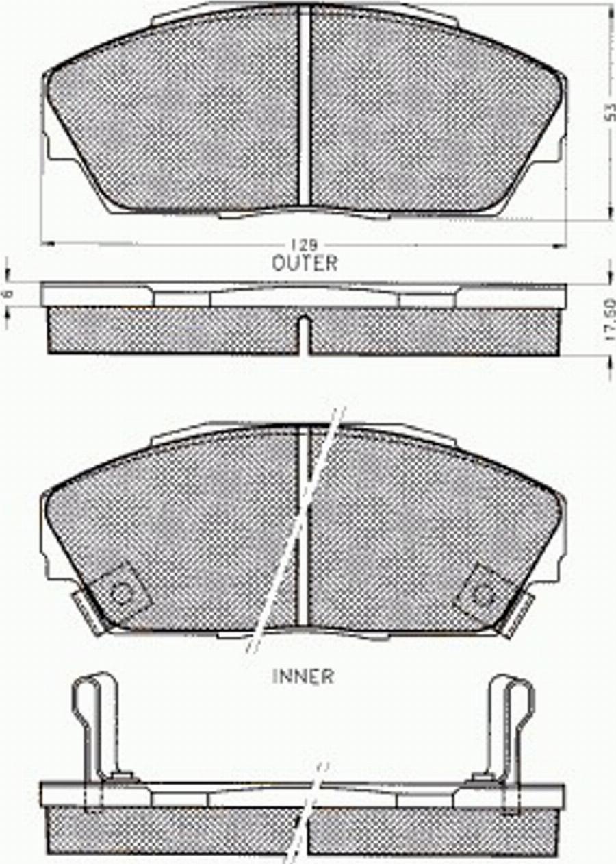 Pex 7.197 - Brake Pad Set, disc brake www.autospares.lv