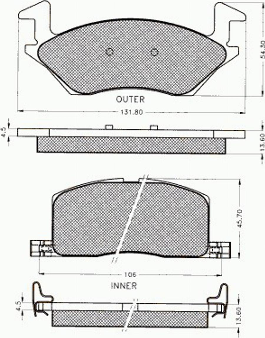 Pex 7142 - Bremžu uzliku kompl., Disku bremzes www.autospares.lv