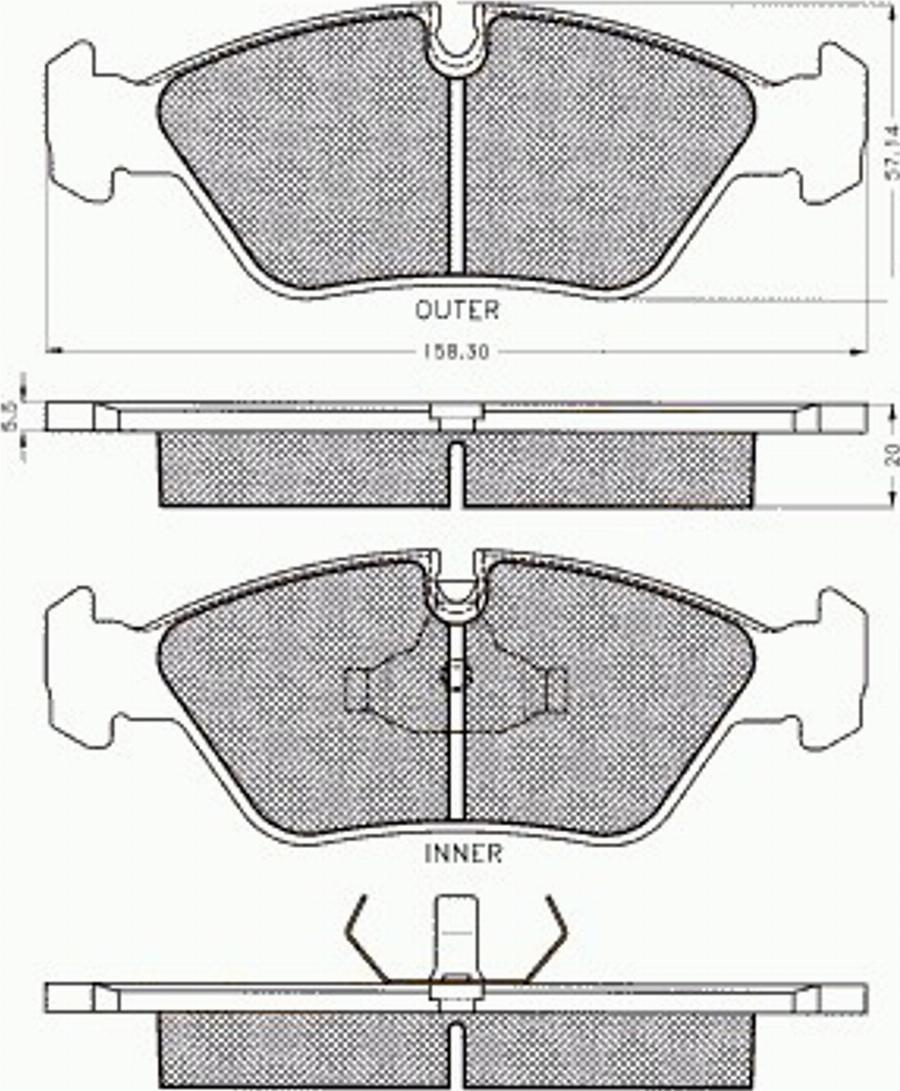 Pex 7156 - Тормозные колодки, дисковые, комплект www.autospares.lv