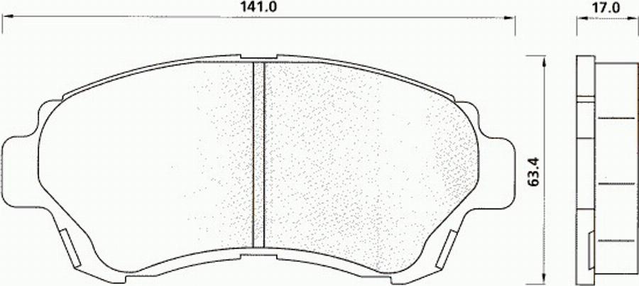 Pex 7158 - Brake Pad Set, disc brake www.autospares.lv