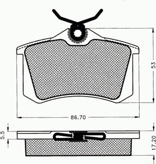 Pex 7.107 - Brake Pad Set, disc brake www.autospares.lv