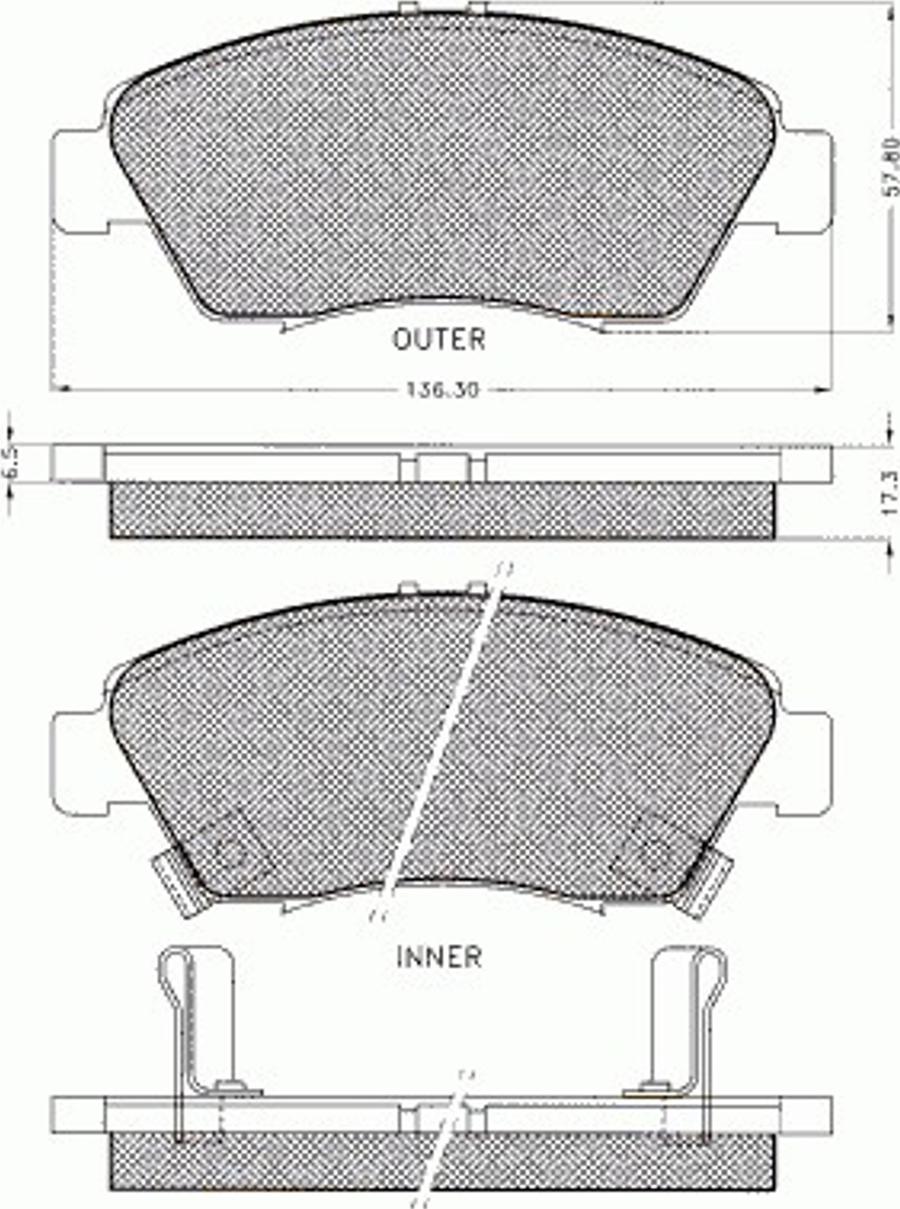 Pex 7127 - Brake Pad Set, disc brake www.autospares.lv