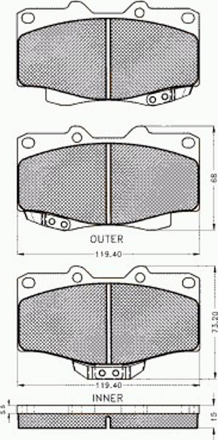 Pex 7170 - Bremžu uzliku kompl., Disku bremzes www.autospares.lv