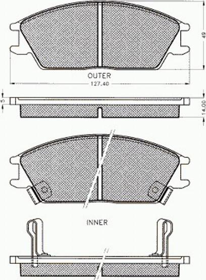 Pex 7352 - Bremžu uzliku kompl., Disku bremzes autospares.lv