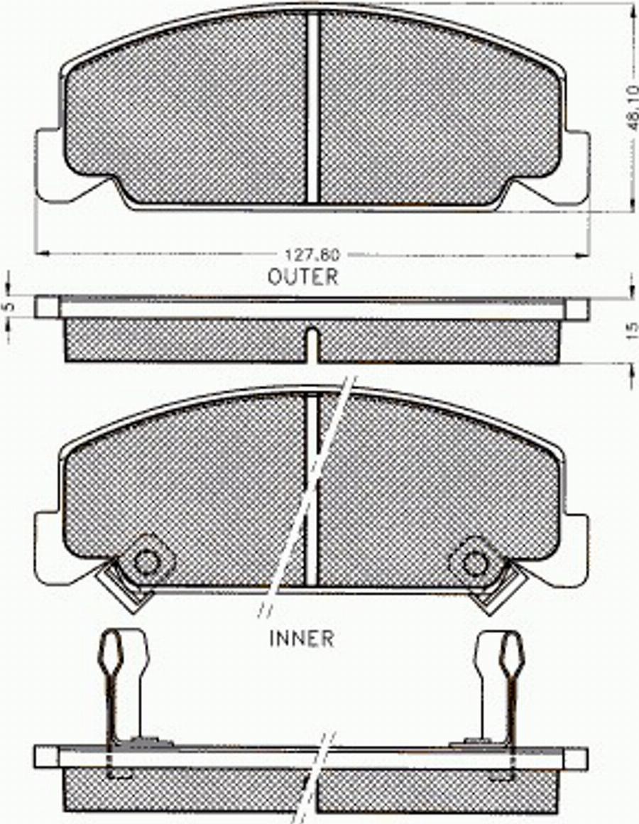 Pex 7315 - Bremžu uzliku kompl., Disku bremzes www.autospares.lv