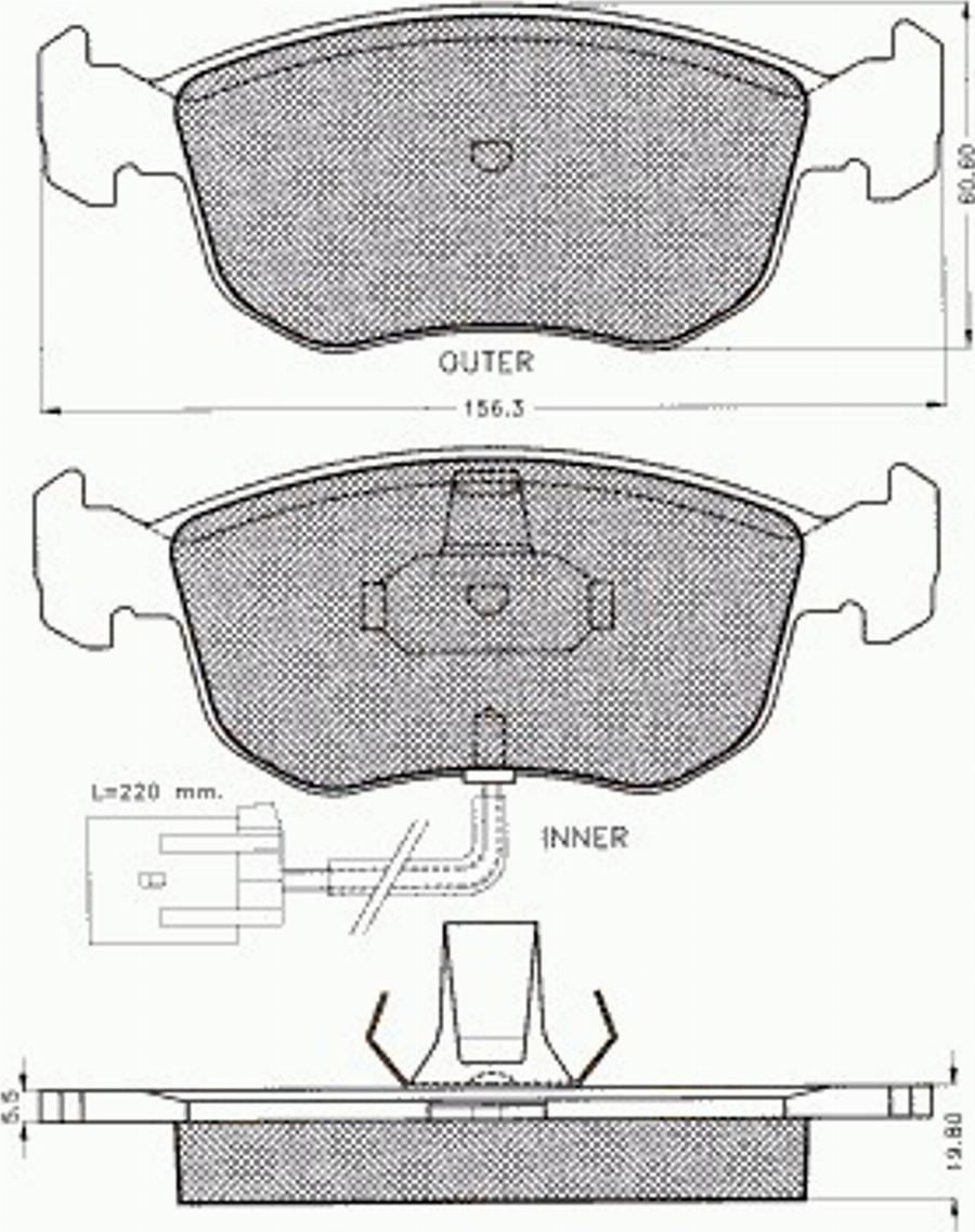 Pex 7373 - Bremžu uzliku kompl., Disku bremzes www.autospares.lv