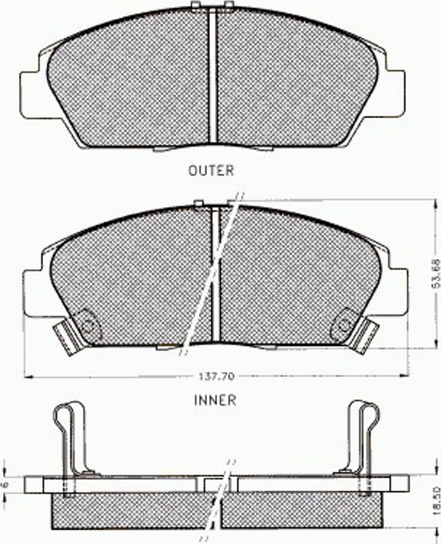 Pex 7244 - Тормозные колодки, дисковые, комплект www.autospares.lv