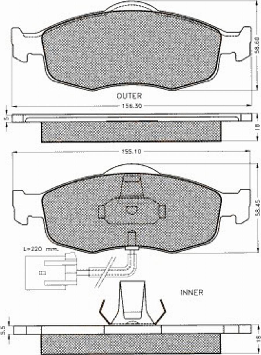 Pex 7254S - Bremžu uzliku kompl., Disku bremzes www.autospares.lv