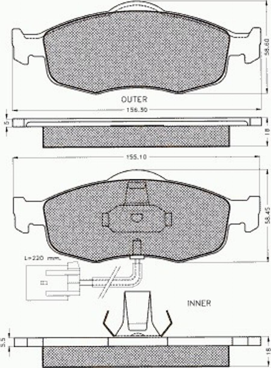 Pex 7254 - Bremžu uzliku kompl., Disku bremzes www.autospares.lv