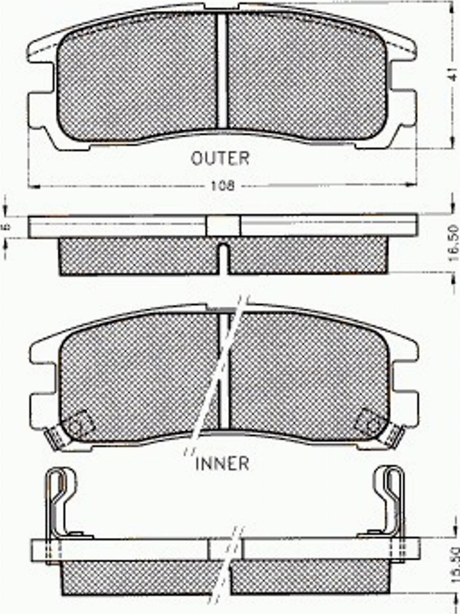 Pex 7219 - Тормозные колодки, дисковые, комплект www.autospares.lv