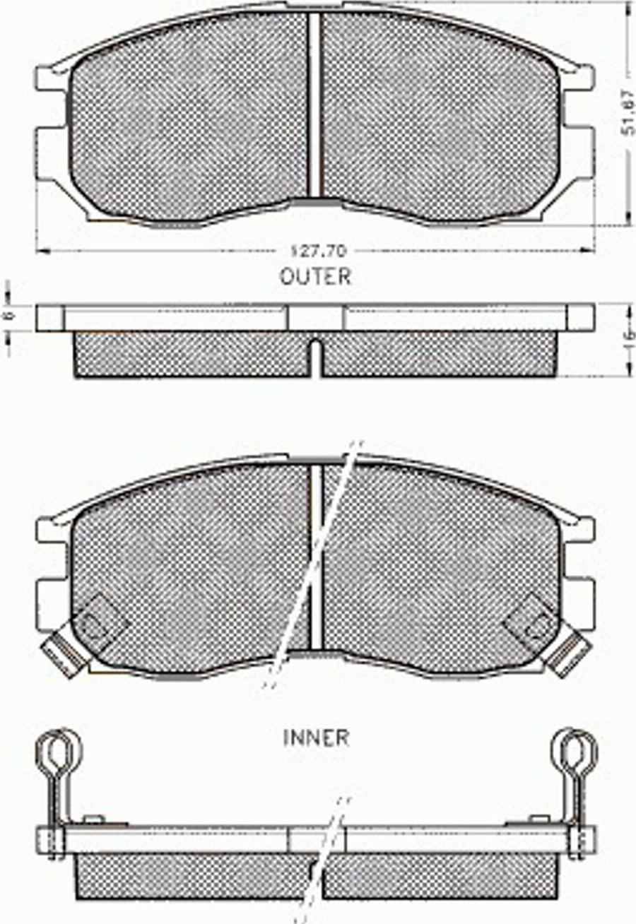 Pex 7218 - Тормозные колодки, дисковые, комплект www.autospares.lv