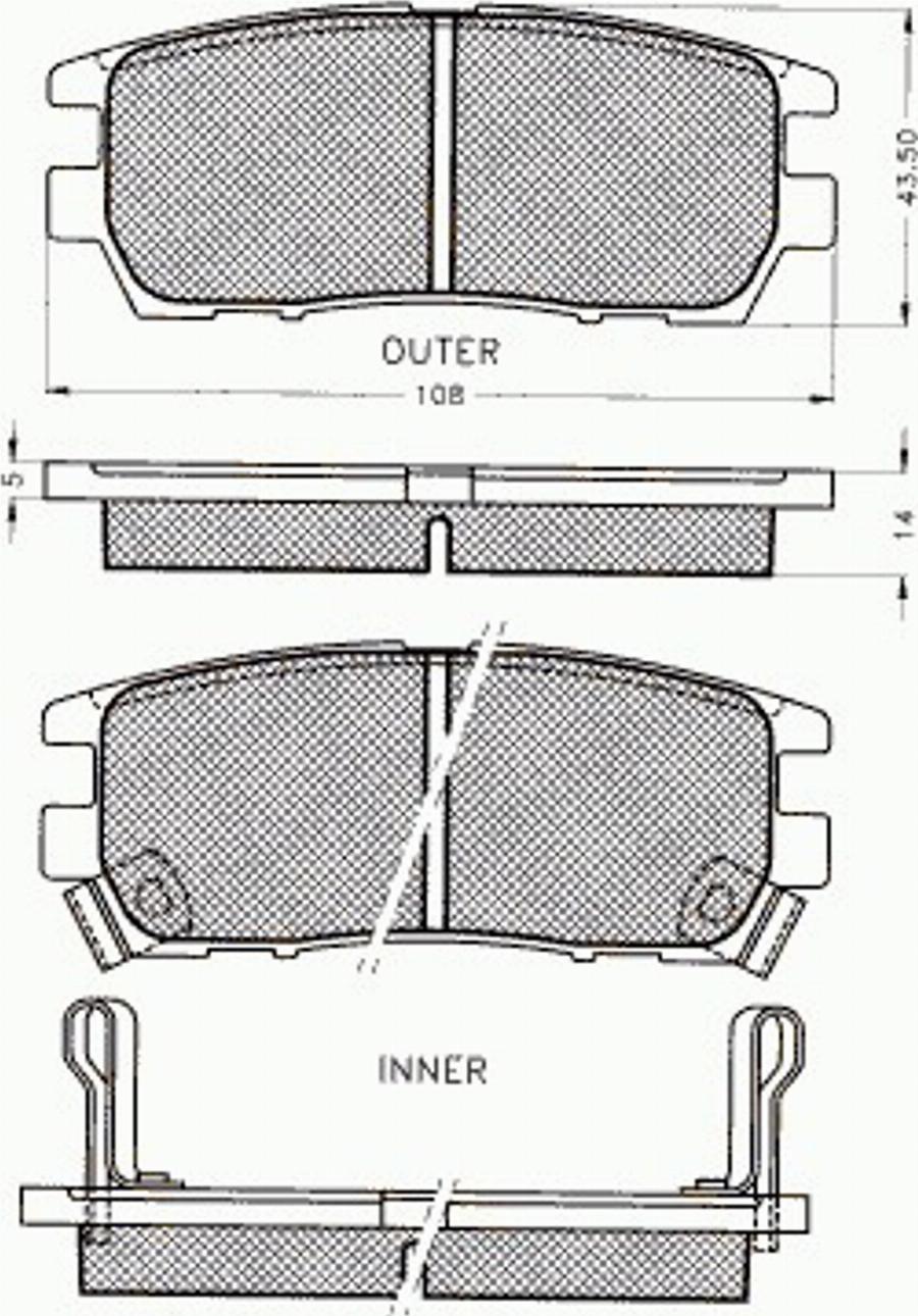 Pex 7226 - Тормозные колодки, дисковые, комплект www.autospares.lv