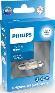 PHILIPS 11854WU60X1 - Kvēlspuldze, Salona telpas apgaismojums www.autospares.lv