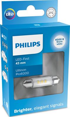 PHILIPS 11866WU60X1 - Лампа накаливания, освещение салона www.autospares.lv