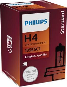 PHILIPS 13555C1 - Kvēlspuldze, Tālās gaismas lukturis www.autospares.lv