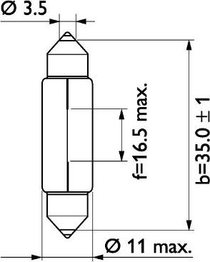 PHILIPS 13844HWCP - Bulb, licence plate light www.autospares.lv